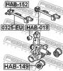 FEBEST HAB149 САЙЛЕНБЛОК ЗАДНЕЙ ЦАПФЫ (HONDA CIVIC EU/EP/ES 2001-2006 HONDA CIVIC GX EN1/EN2 1999- HONDA CR-V RD4/