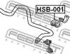 FEBEST HSB001 ВТУЛКА ПЕРЕДНЕГО СТАБИЛИЗАТОРА D27.2