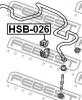 FEBEST HSB-026 Втулка переднего стабилизатора