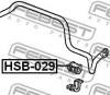 FEBEST HSB-029 Втулка стабилизатора передняя