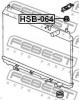 FEBEST HSB-064 Втулка крепления радиатора