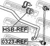 FEBEST HSBREF ВТУЛКА ПЕРЕДНЕГО СТАБИЛИЗАТОРА D20 (HONDA CR-V RE3/RE4 2007-) FEBEST