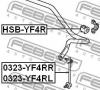 FEBEST HSB-YF4R Втулка заднего стабилизатора