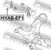 FEBEST HYAB-EF1 Сайлентблок рычага переднего (верхнего)