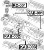 FEBEST KAB002 САЙЛЕНБЛОК ЗАДНЕЙ ПРОДОЛЬНОЙ ТЯГИ