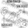 FEBEST LM30302 ПОДШИПНИК КУЛАКА ПОВОРОТНОГО РОЛИКОВЫЙ 15x42x11x15