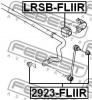 FEBEST LRSB-FLIIR Втулка стабилизатора LRSB-FLIIR