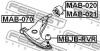 FEBEST MAB070 САЙЛЕНБЛОК ПЕРЕДНИЙ ПЕРЕДНЕГО РЫЧАГА (MITSUBISHI LANCER/MIRAGE CJ 1995-2003 MITSUBISHI LANCER/MIRAGE