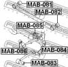 FEBEST MAB081 САЙЛЕНБЛОК ЗАДНЕЙ ПОПЕРЕЧНОЙ ТЯГИ