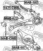 FEBEST MAB087 MAB-087_сайлентбл.зад.нижн.рычага/ Mitsubishi Lancer CA1/4/5A/CB1/2/4/5/8A 92-95