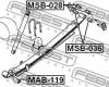 FEBEST MAB119 САЙЛЕНБЛОК ЗАДНЕЙ РЕССОРЫ (MITSUBISHI L200 K74T/K75T 1996-2005) FEBEST