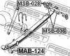 FEBEST MAB-124 Сайлентблок задней рессоры