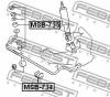 FEBEST MSB734 ВТУЛКА ПЕРЕДНЕГО СТАБИЛИЗАТОРА D25
