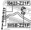 FEBEST MSB-Z21F Втулка стабилизатора переднего