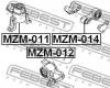 FEBEST MZM012 Подушка двигателя левая