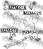 FEBEST MZM019 ПОДУШКА ДВИГАТЕЛЯ ПЕРЕДНЯЯ