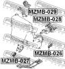 FEBEST MZMB-026 Сайлентблок задней подушки двигателя