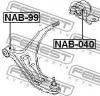 FEBEST NAB040 САЙЛЕНБЛОК ЗАДНИЙ ПЕРЕДНЕГО РЫЧАГА БЕЗ КРОНШТЕЙНА
