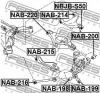 FEBEST NAB214 САЙЛЕНБЛОК ЗАДНЕГО ВЕРХНЕГО РЫЧАГА (NISSAN INFINITI FX35/FX45 S50 2002-) FEBEST