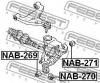 FEBEST NAB269 САЙЛЕНБЛОК ЗАДНЕЙ ЦАПФЫ (NISSAN ELGRAND E51 2002-) FEBEST