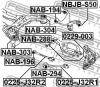 FEBEST NAB-294 Сайлентблок задней подвески