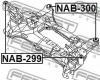 FEBEST NAB300 Сайлентблок подрамника задний