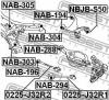 FEBEST NAB-305 Сайленблок задней балки