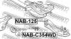 FEBEST NABC354WD САЙЛЕНБЛОК ПЕРЕДНЕГО ТОРСИОНА (NISSAN LAUREL NC35 4WD 1997-2002 NISSAN SKYLINE NR33 4WD 1994-1998 NI