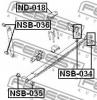 FEBEST NSB-035 Втулка задней рессоры передняя