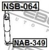 FEBEST NSB-064 Втулка заднего амортизатора