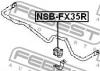 FEBEST NSBFX35R ВТУЛКА ЗАДНЕГО СТАБИЛИЗАТОРА D24 (NISSAN INFINITI FX35/FX45 S50 2002-) FEBEST