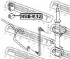 FEBEST NSBK12 ВТУЛКА ПЕРЕДНЕГО СТАБИЛИЗАТОРА (NISSAN MICRA MARCH K12 2002- NISSAN NOTE E11E 2005-) FEBEST