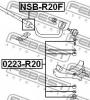 FEBEST NSBR20F ВТУЛКА ПЕРЕДНЕГО СТАБИЛИЗАТОРА D29