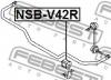 FEBEST NSB-V42R Втулка заднего стабилизатора