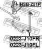 FEBEST NSB-Z51F Втулка переднего стабилизатора