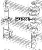 FEBEST OPB-001 ПОДШИПНИК ОПОРЫ ПЕРЕДНЕГО АМОРТИЗАТОРА