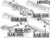 FEBEST SAB-007 Сайлентблок заднего поперечного рычага