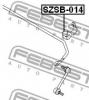 FEBEST SZSB014 ВТУЛКА ЗАДНЕГО СТАБИЛИЗАТОРА SZSB-014