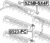 FEBEST SZSB-SX4F Втулка переднего стабилизатора