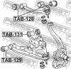 FEBEST TAB128 САЙЛЕНБЛОК ВЕРХНЕГО ПЕРЕДНЕГО РЫЧАГА (TOYOTA LAND CRUISER 100 HDJ101/UZJ100 1998-2007 TOYOTA LEXUS L