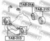 FEBEST TAB314 ОПОРА ДИФФЕРЕНЦИАЛА
