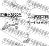 FEBEST TAB488 ПОДУШКА ДИФФЕРЕНЦИАЛА (TOYOTA DYNA/TOYOACE KDY2##/LY2##/RZY2##/TRY2## 2001-: TOYOTA GRANVIA/GRAND HIACE KCH1#/RCH11/VCH1#/VCH2# 1995-2005: TOYOTA HIACE VAN,COMUTER LH1##/RZH10#/RZH11#/RZH125/RZH135/RZH15# 1989-2006: TOYOTA HIACE VAN,COMUTER LH10#/LH1