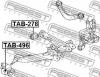 FEBEST TAB-496 Сайлентблок задней подвески без кронштейна