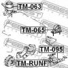 FEBEST TM-065 Подушка двигателя задняя