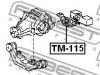 FEBEST TM115 ПОДУШКА ЗАДНЕГО ДИФФЕРЕНЦИАЛА