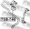 FEBEST TSB-746 Втулка стабилизатора передняя