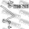 FEBEST TSB765 Втулка переднего стабилизатора d23 (toyota land cr