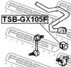 FEBEST TSBGX105F ВТУЛКА ПЕРЕДНЕГО СТАБИЛИЗАТОРА D21 (TOYOTA MARK 2/CHAISER/CRESTA GX105 4WD 1996-2001 TOYOTA MARK 2/C