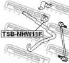 FEBEST TSBNHW11F ВТУЛКА ПЕРЕДНЕГО СТАБИЛИЗАТОРА