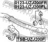 FEBEST TSB-UZJ200F Втулка переднего стабилизатора